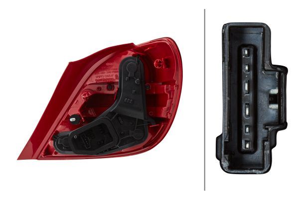 Peugeot 207 Left Rear Light, Hella OEM, OEM 6350.HQ - View 2