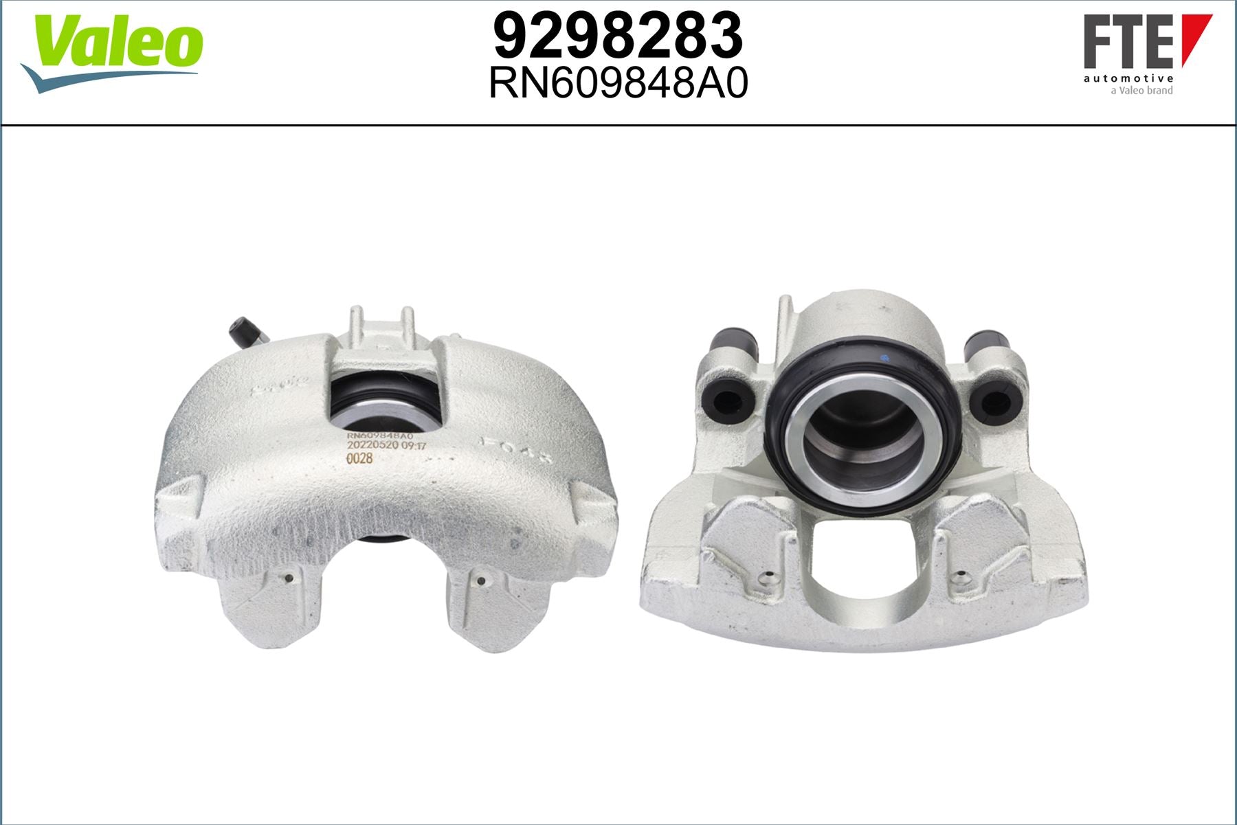 Valeo Right Brake Caliper Right for Volvo, OEM quality, OEM 8251317, MPN 9298283