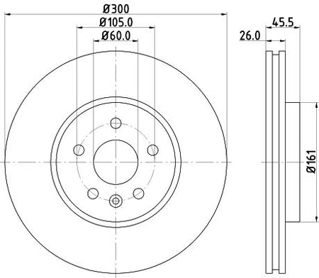 Hella Brake Disc for Chevrolet & OPEL, OEM quality, OEM 13502059 - View 5