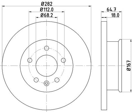 Hella Brake Disc for Volkswagen, OEM quality, OEM 701615301B - View 2