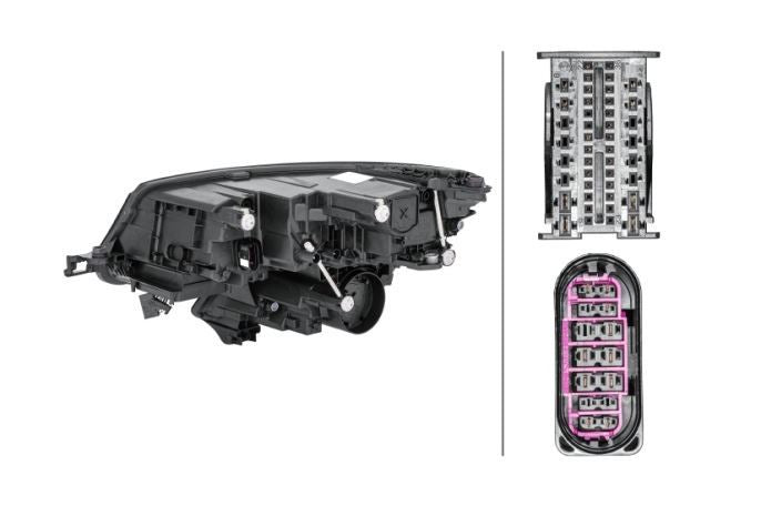 Hella LED Right Headlight for Skoda, OEM quality, OEM 567941016E - View 2