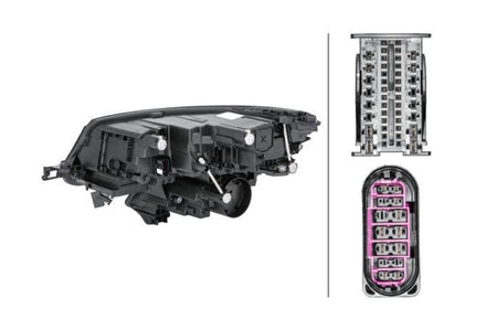 Hella LED Right Headlight for Skoda, OEM quality, OEM 567941016E - View 2