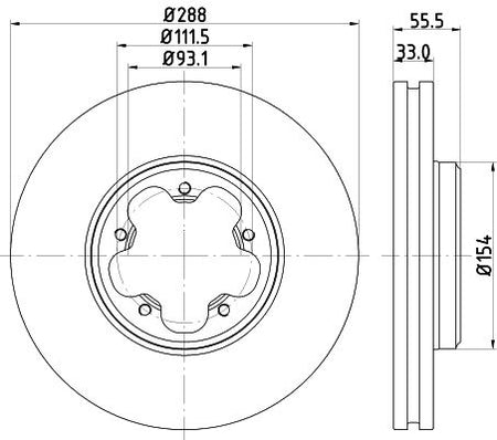 Hella Brake Disc for FORD, OEM quality, OEM 1763885 - View 4