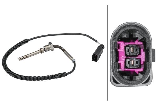Hella Exhaust Gas Temperature Sensor for Audi, OEM quality, OEM 038906088D, MPN 6PT 358 181-501