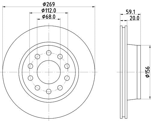 Hella Brake Disc for AUDI, OEM quality, OEM 857615601 - View 4