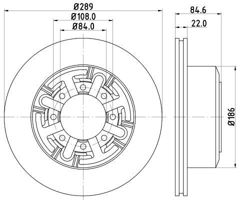 Hella Brake Disc for Iveco, OEM quality, OEM 1908773 - View 3