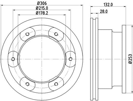 Hella Brake Disc for Iveco, OEM quality, OEM 2996049 - View 3