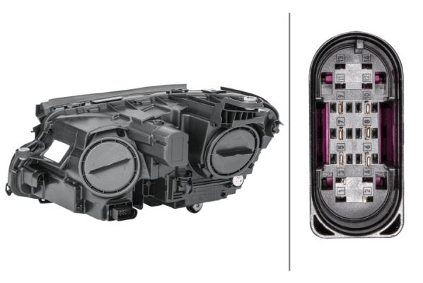 Hella Right Headlight – Mercedes-Benz | OEM 213 820 22 61 - View 2
