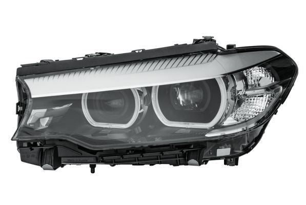 BMW 5 Series Left Headlight, Hella OEM, OEM 63117214957, MPN 1LX 354 836-071