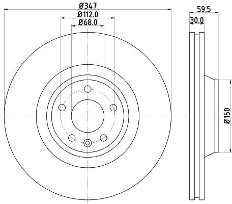 Hella Brake Disc for AUDI, OEM quality, OEM 4F0615301F - View 4