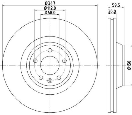 Hella Brake Disc for AUDI, OEM quality, OEM 4F0615301F - View 4