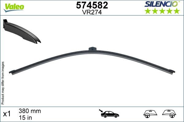 Valeo Rear Wiper Blade for Audi, OEM quality, OEM 4M0955425A, MPN 574582