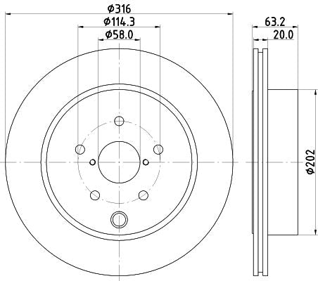 Hella Brake Disc for Subaru, OEM quality, OEM 26700FG010 - View 4