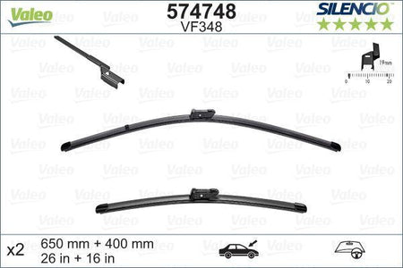 Valeo Front Wiper Blade Set for Peugeot, Vauxhall & more, OEM quality, OEM 1620331080 - View 6