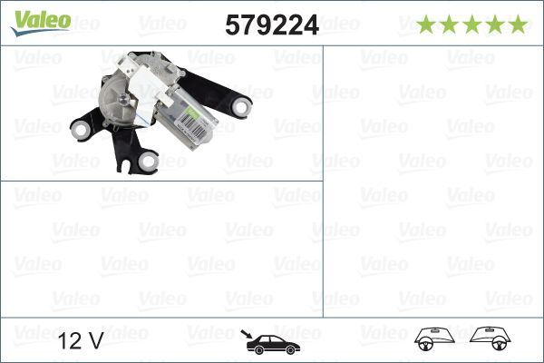 Valeo Rear Wiper Motor for Peugeot, OEM quality, OEM 6405F6, MPN 579224