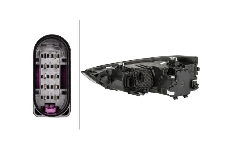 Audi A1 Right Headlight, Hella OEM, OEM 8XA941 004A - View 2