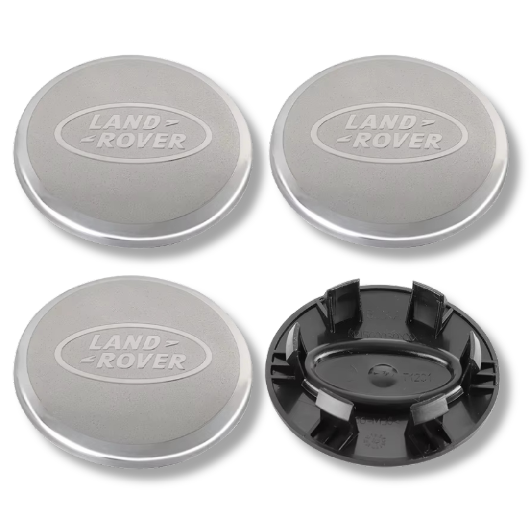 Land Rover 62mm Silver Sport plastic Centre Caps Set, set of 4, OEM LR069899