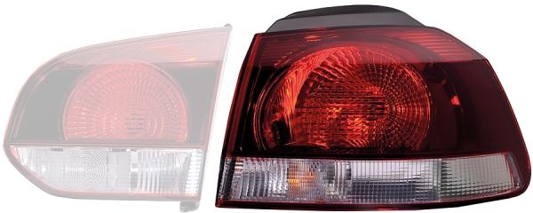 Volkswagen Golf VI Left Rear Light, Hella OEM, OEM 5K0 945 095 G - View 2