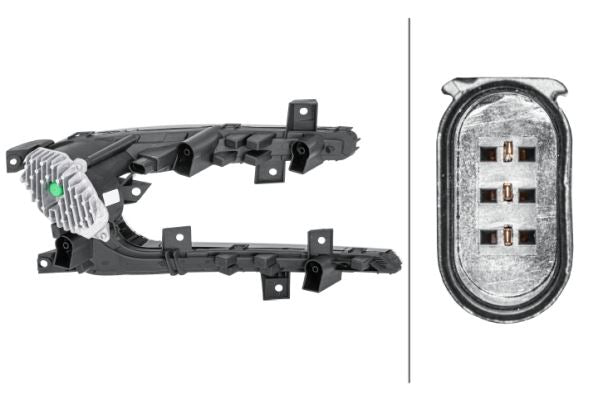 Volkswagen Golf VII Left Daytime Running Light, Hella OEM, OEM 5GE 941 055 B - View 2