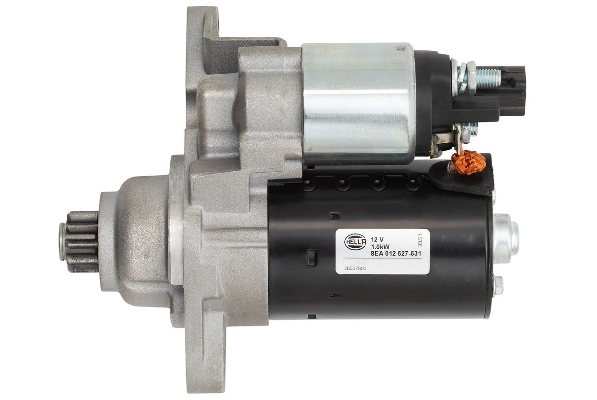 Hella Starter Motor for Seat, Volkswagen & more, OEM quality, OEM 02T911023R, MPN 8EA 012 527-531