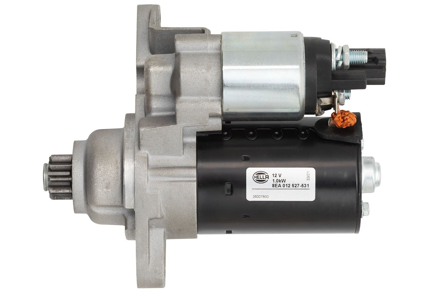 Hella Starter Motor for Seat, Volkswagen & more, OEM quality, OEM 02T911023R, MPN 8EA 012 527-531
