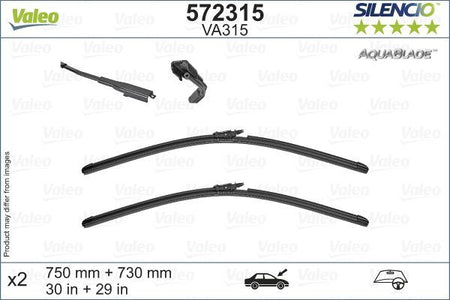 Valeo Front Wiper Blade Set for Ford, OEM quality, OEM 2291760, MPN 572315