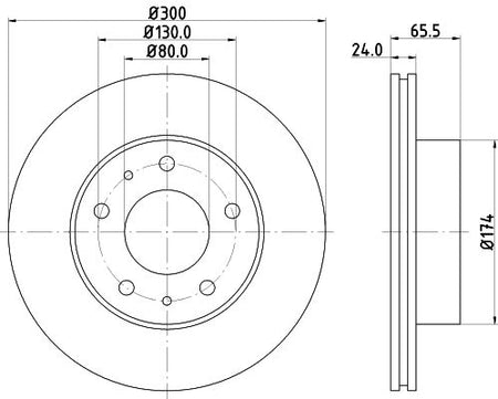 Hella Brake Disc for Citroen, Peugeot & more, OEM quality, OEM 1307356080 - View 2
