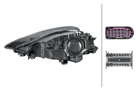 Porsche Cayenne Right Headlight, Hella OEM, OEM 9Y0 941 034 AA - View 5