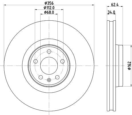 AUDI A6 Allroad C7 Brake Disc, Hella OEM, OEM 4G0615301AC - View 3