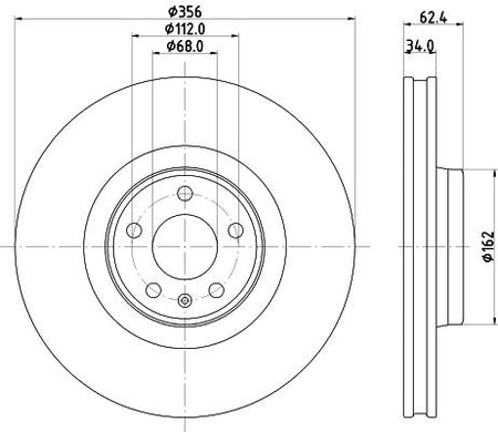 AUDI A6 Allroad C7 Brake Disc, Hella OEM, OEM 4G0615301AC - View 3