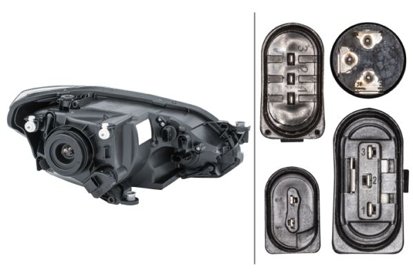 Hella Right Headlight – Volkswagen | OEM 1S1 941 016 K - View 2