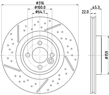 Hella Brake Disc for MINI, OEM quality, OEM 34116784371 - View 2