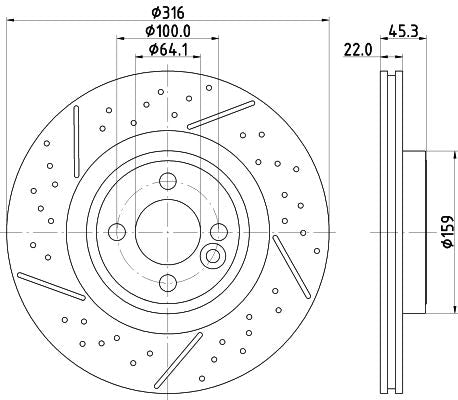 Hella Brake Disc for MINI, OEM quality, OEM 34116784371 - View 2