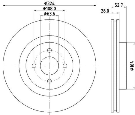 FORD Focus Brake Disc, Hella OEM, OEM 1134864 - View 2
