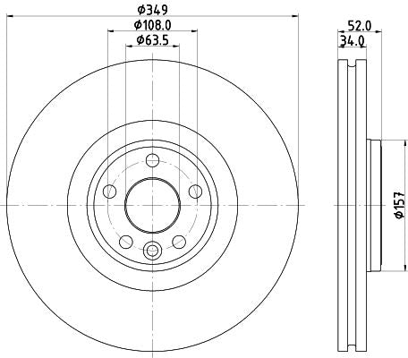 Land Rover Discovery Sport Brake Disc, Hella OEM, OEM J9C1167 - View 2