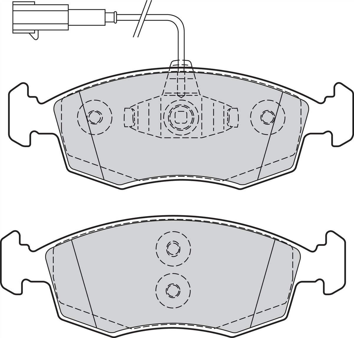 Valeo Front Brake Pad Set for Fiat, OEM quality, OEM 77365729, MPN 301298