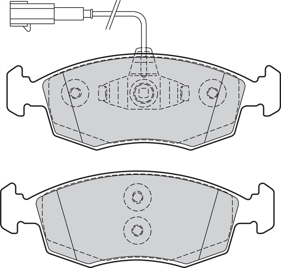 Valeo Front Brake Pad Set for Fiat, OEM quality, OEM 77365729, MPN 301298