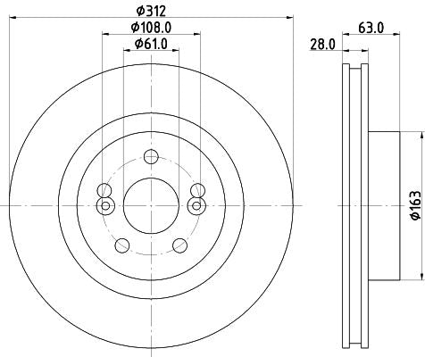 Renault Megane II Brake Disc, Hella OEM, OEM 7701208130 - View 3