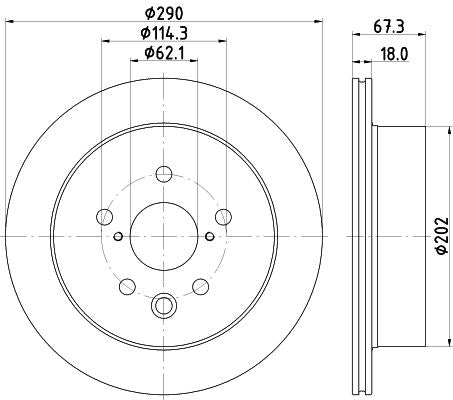 Lexus Is III Brake Disc, Hella OEM, OEM 4243153020 - View 4