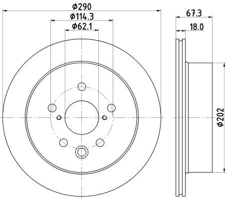 Lexus Is III Brake Disc, Hella OEM, OEM 4243153020 - View 4