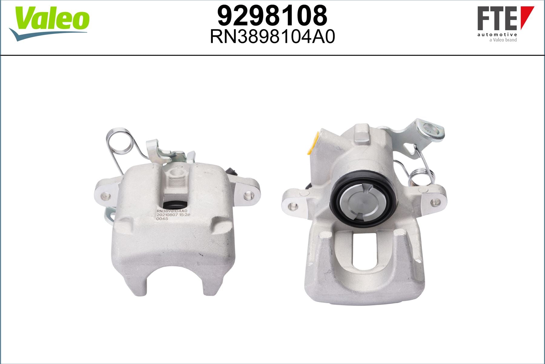 Valeo Right Brake Caliper Right for Peugeot & Citroen, OEM quality, OEM 4401G5, MPN 9298108