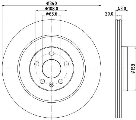 Volvo XC90 II Brake Disc, Hella OEM, OEM 31400779 - View 4