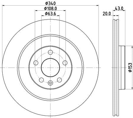 Volvo XC90 II Brake Disc, Hella OEM, OEM 31400779 - View 4