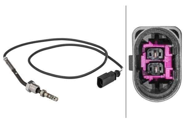 Hella Exhaust Gas Temperature Sensor for Audi, OEM quality, OEM 03G906088H, MPN 6PT 358 181-541