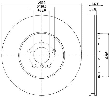 Hella Brake Disc for BMW, OEM quality, OEM 34116785676 - View 3