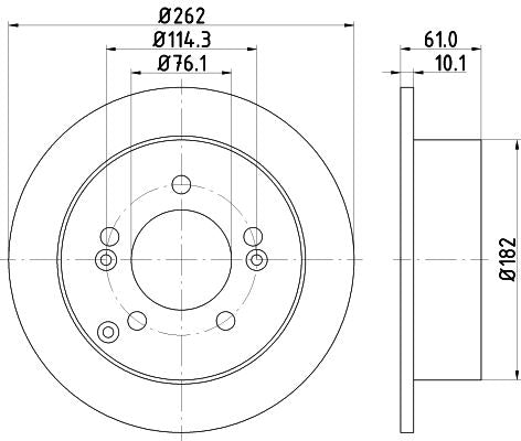 Hella Brake Disc for Hyundai, KIA & more, OEM quality, OEM 584110A000 - View 4