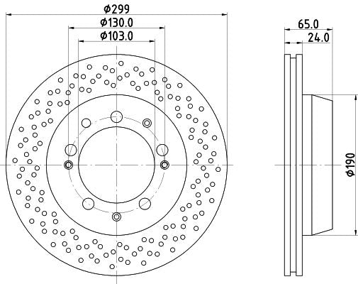 Porsche 911 Targa Brake Disc, Hella OEM, OEM 99335204102 - View 4
