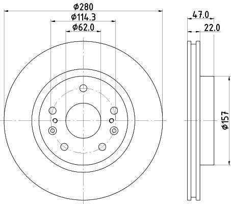 Hella Brake Disc for Suzuki, OEM quality, OEM 5531161M00 - View 4