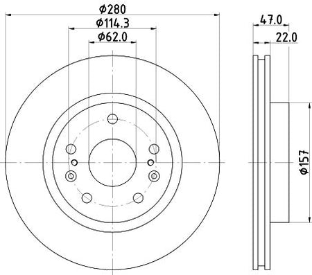 Hella Brake Disc for Suzuki, OEM quality, OEM 5531161M00 - View 4