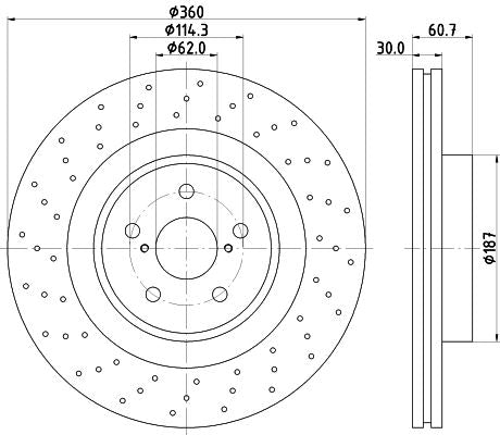 Lexus Is II Brake Disc, Hella OEM, OEM 435120W060 - View 2